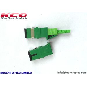 Auto Shut SCA Fiber Optic Adapter Plastic 4 Cores SC APC Green Color 1 Chanel