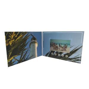 1024 X 600 Invitation LCD Video Greeting Card Double Sided Printing