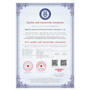 Beijing DTS Detection Environmental Protection Technology Co., Ltd. Certifications