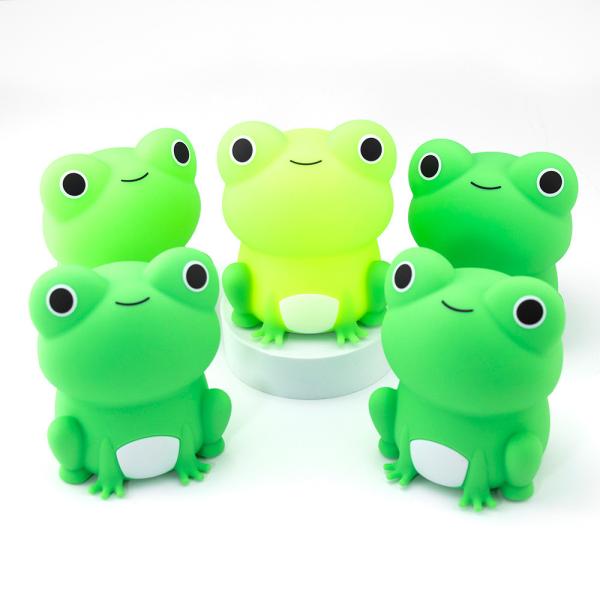Cute Frog Night Night For Kids Color Changeable Silicone Sleeping Night Lamp For Nursery Dimmable Timer Rechargeable