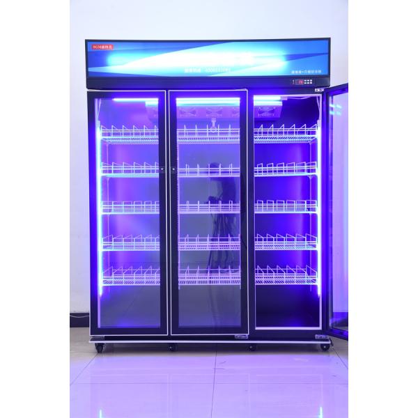 Commercial Beverage Display Cooler Refrigerator Swing Door 1333L Capacity
