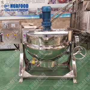 Gas Jacketed Kettle Steam Cooker/Jacketed Pot With Agitation Mixer Corn Sirup