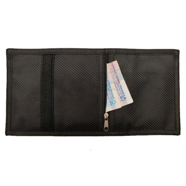 Oxford Nylon Short Trifold Mens Zip Around Wallet With Coin Pockets for Globetrotters