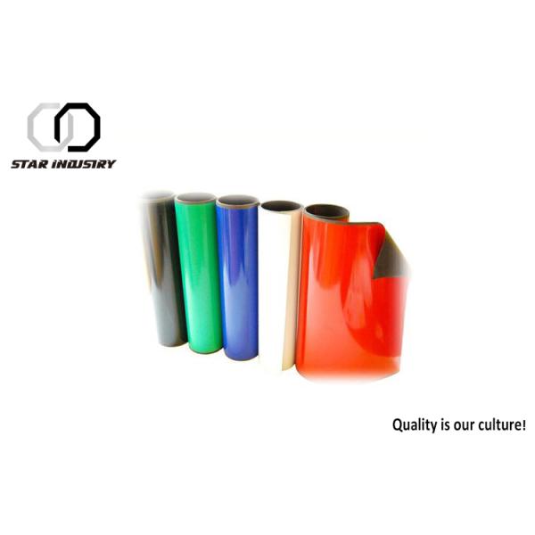 Adhesive Isotropic Rubber Magnet Black Color Durable With Printable PVC