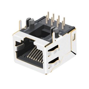 Tab Down Without LED 1X1 Port Side Entry Pcb RJ45 Modular Jack without