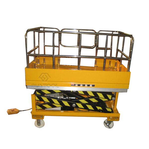 Guardrail Access Mobile Lift Tables Small Mini Electric Mobile Scissor Lift