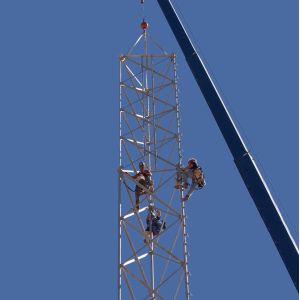 Galvanized 40m Self Supporting Mast For Broadcast