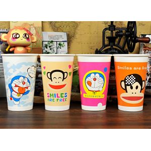 Smoothie Takeaway Paper Coffee Cups With Double PE Coated Paper
