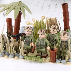 WW2 U.S army combat action figures soldiers with military figures weapons and