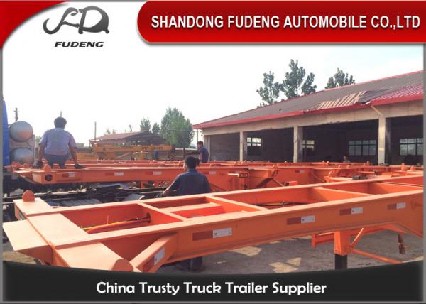 Quality 3 Axle used container semi trailer , 40ft skeletal trailer chassis semi trailer for sale