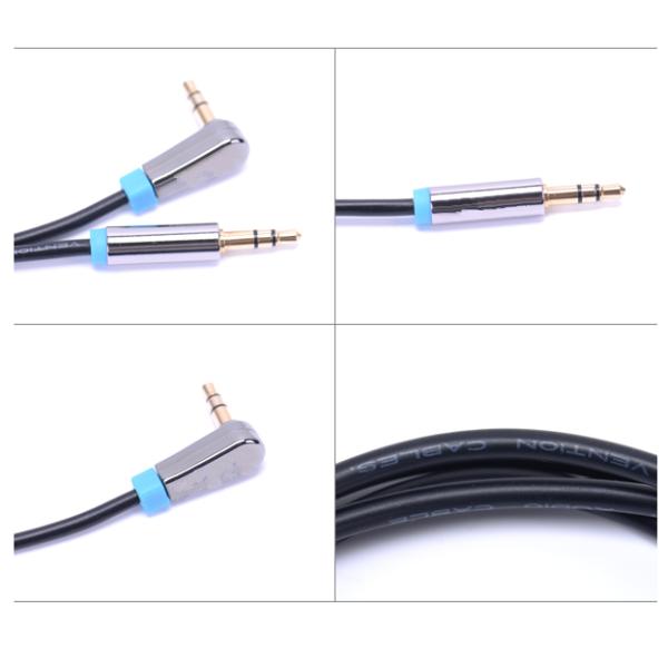 Blue White RCA Audio Cable 3.5mm Right Angle Plug 0.75m - 2m Length