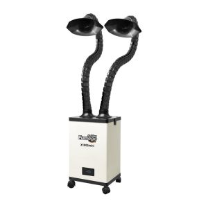 Double Ducts Solder Fume Extractor , Fume Extraction Soldering 135W 110V / 220V