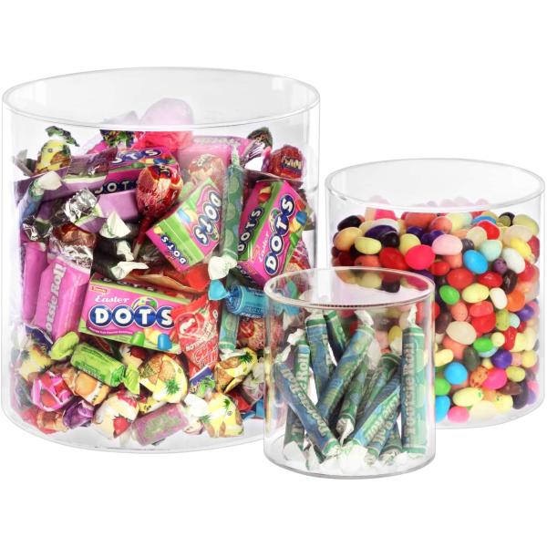 Clear Acrylic Round Cylinder Riser display for storage