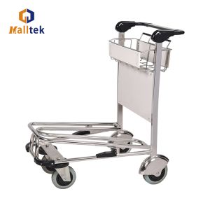 Wholesale Stainless Steel Airport Trolley Load 250KG 2 Tier 4 Wheels With Brakes from china suppliers