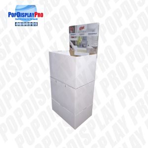 Eco Friendly Cardboard Floor Displays CMYK Print 2 Stackable Trays For Mops