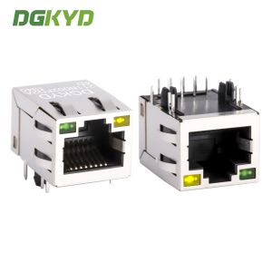 Wholesale RJ45 network port socket with built-in 100Mbps integrated transformer and light DGKYD211B002FD2A4D from china suppliers