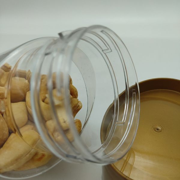 Different Shape PET Easy Open Jar Stackable Screw Lid Airtight For Nuts