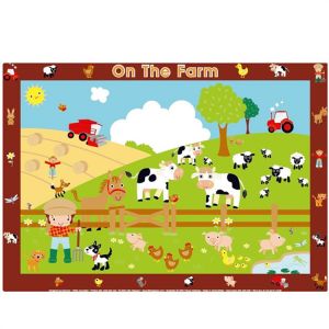 Germ Proof Disposable Plastic Dining Table Placement Mats With Educational