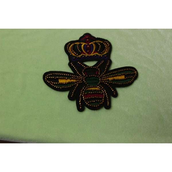 Quality 12.8cm*11cm 3D Embroidery Patches , ODM Embroidered Animal Patches for sale