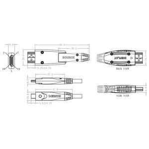 OEM ODM Long AOC 4K 8K Optical HDMI Cable HDR EARC HDMI Cable 48gbps
