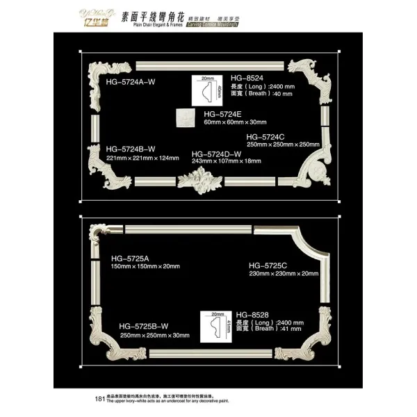 Polyurethane Decorative Corner Frame Trim