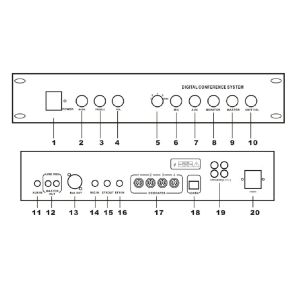 AC115V 50Hz Stereo Power Amplifier PA System Master Controller