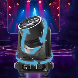7PCS 40W RGBW 4 In1 LED Zoom Bee Eye Moving Head Light With Auxiliary Light Dj