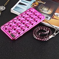China Plating TPU 3D Love Heart Cell Phone Case Back Cover for iPhone 7 7 plus 6 6s 6 Plus 6s Plus with Lanyard for sale