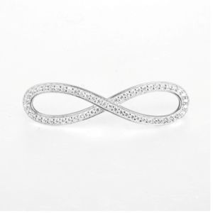 China Cubic Zirconia Sterling Silver Eternity Bracelet 13cm Silpada on sale