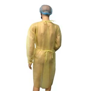Knitted Cuff Protective Isolation Gown Waterproof Elastic Disposable