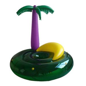 Customized Inflatable Floating Island with Palm Tree