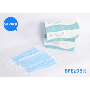Wholesale Comfortable Eco Friendly Disposable Earloop Face Mask 3 Layer Anti Wrinkle Design from china suppliers