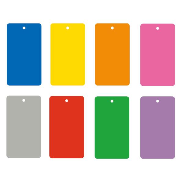 Plastic Blank Tag PVC Recycle Corful Rectangle Die Cutting Hang Tag