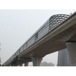 Hot Rolled Carbon Steel Highway Sound Barrier With Galvanized H Beam Post