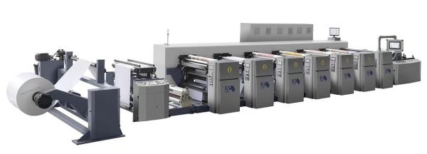 Quality Water Based Ink 6 Color Inline Type Servo Control Flexo Printing Machine for Printing for sale