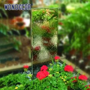 Large Garden Geometric Rectangular Stainless Steel Fountain Sculpture