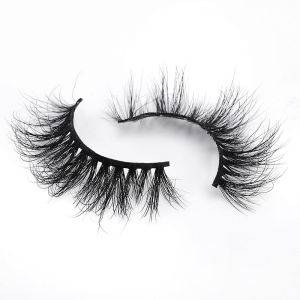 Cruelty Free Invisible Band Eyelashes , Black 16mm Strip Lashes