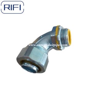 China 3/8  To 4 Inch Zinc Die Cast 90 Degree Angle Squeeze Connectors Clamp Type Fex To Box  Conduit Fittings on sale