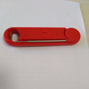 Red Electronic Meat Thermometer / Waterproof Digital Thermometer With Inside