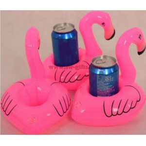 Mini Flamingo Floating Inflatable Coasters Drink Cell Phone Holder Stand Pool
