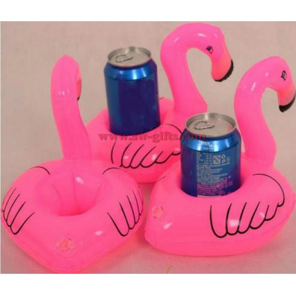 Mini Flamingo Floating Inflatable Coasters Drink Cell Phone Holder Stand Pool