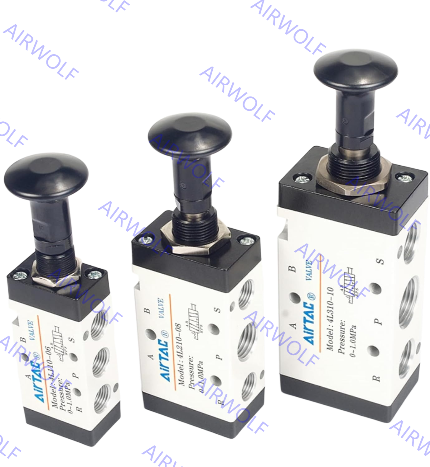 Wholesale AIRTAC 4L Series 5/2 way Manual Control Direct Acting Push-pull Valves 1/8&quot; 1/4&quot; 3/8&quot; 1/2&quot; with 0~1.0MPa Operating Pressure and -20~+70°C Working from china suppliers