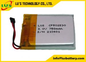 Wholesale LP502530 Lithium Polymer Battery 3V 800mAh High Temperature Ultra Thin Battery CP502530 from china suppliers