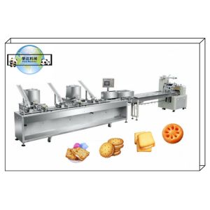 Small Capacity Automatic Biscuit Production Line 300Kg/H Capacity Stainless