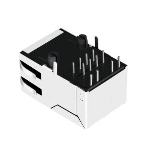 1x1 Tab-UP Pulse Jack RJ45 LED Connector AutoMDIX 100 Base TX