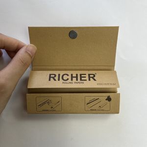 OEM 1 1/4 Size 77x44MM Pre Rolled Cones 55 Leaves With Gold Foil Tips