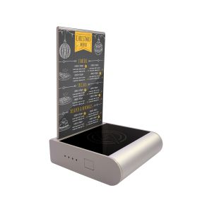Coffee Shop / Hotel Table Top Mobile Charing Menu Power Bank Low Power