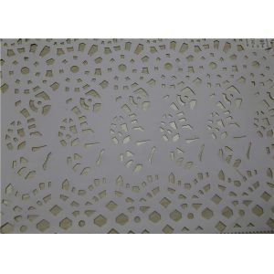 Wholesale White Perforated Leather , High Elasticity Punched Faux Leather Material from china suppliers