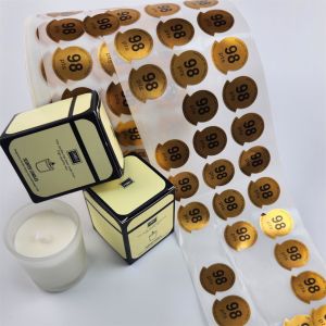 Embossing Custom Aromatherapy Candle Stickers CMYK Personalized Label Printing
