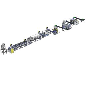 Fully Automatic Plastic Washing Recycling Machine 1000kg/h For PP PE Films / PP